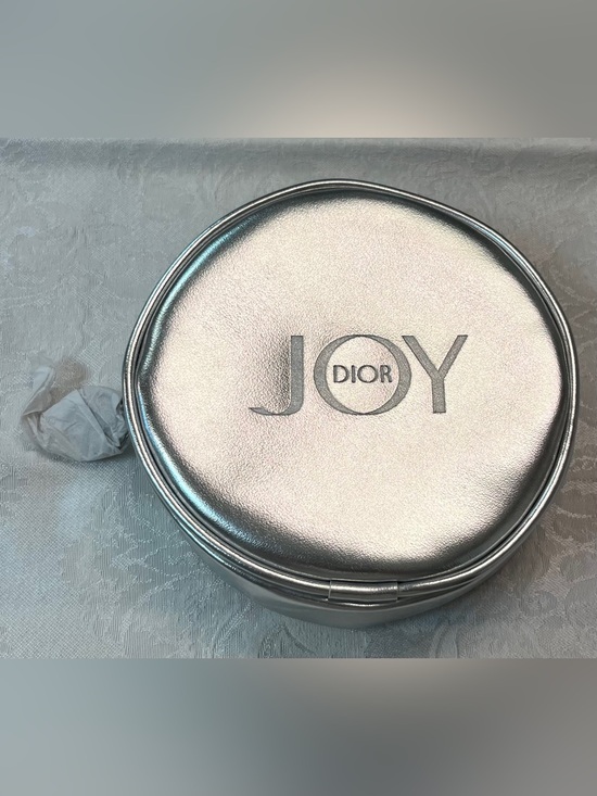 Dior Handbags - Dior Joy Silver Round Cosmetic Pouch with Star Charm and Box